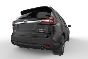Subaru Ascent Mud Flaps - Front + Rear - Rally Armor - UR Urethane - Black/White Logo - `18-`25